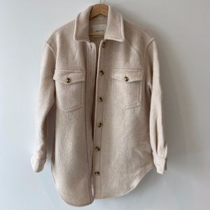 Wilfred Free The Ganna Shirt Jacket - Heather Bone Sz Small